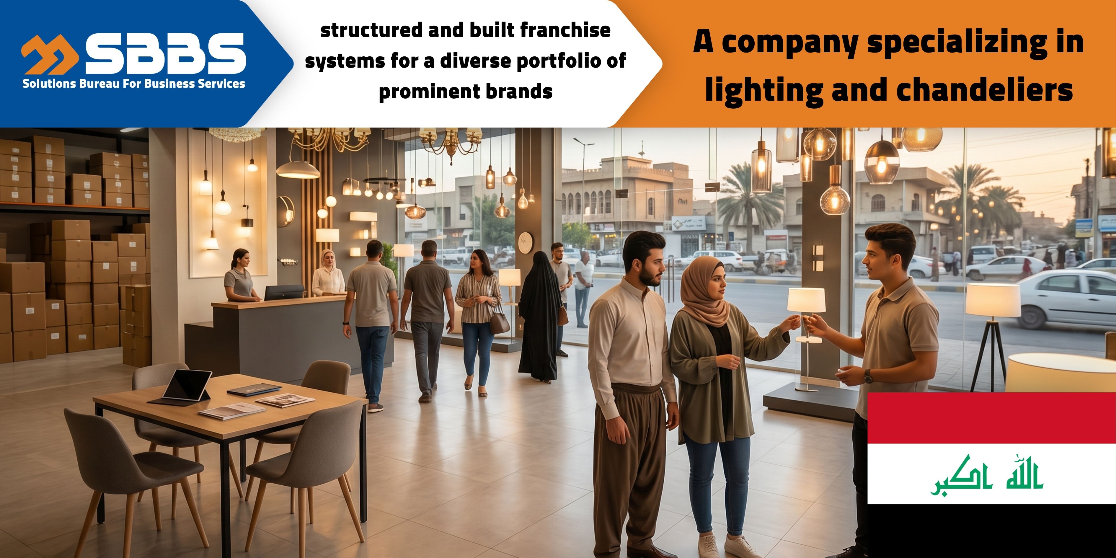 An indoor and outdoor lighting solutions company (Iraq)